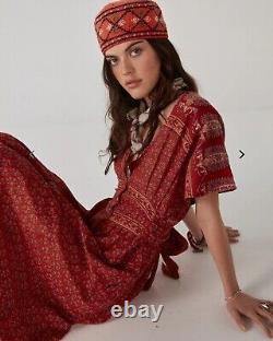 Maison Hotel Julie Dress Paisley Amour Maxi Dress, Size Large. Rrp £149