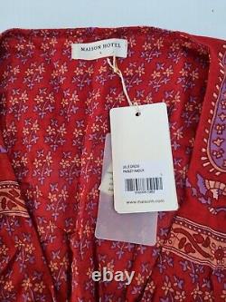 Maison Hotel Julie Dress Paisley Amour Maxi Dress, Size Large. Rrp £149