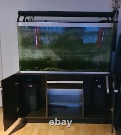 Marine fish tank. Fluval. Full set up. 3.8 length 1.3ft width. Large cabinet