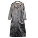 Maxima Women's Leather Long Trench Coat Black Large Lined Full Length