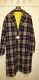 Mens Devil's Advocate Full Length Winter Checked Overcoat Size Large New+tags