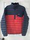 Mens Large Patagonia Snap-t Down Classic Red / Navy Pullover Jacket 27246 Mint