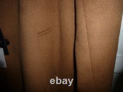 Mens TED BAKER BROWN WOOL & CASHMERE FULL LENGTH OVERCOAT SIZE UK LARGE NEW+TAGS