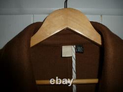 Mens TED BAKER BROWN WOOL & CASHMERE FULL LENGTH OVERCOAT SIZE UK LARGE NEW+TAGS