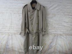 Mens Vintage Burberrys Full Length Trench Coat Uk Size Extra Large / A31 114