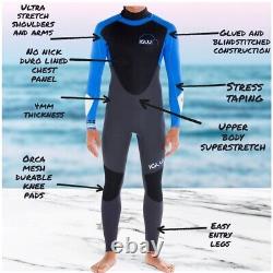 Mens Winter Wetsuit 4/3 Iglu Full Length Wetsuit Adults steamer GBS