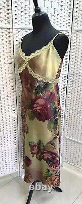 Michal Negrin Full-Length Elegant Colored Flowers Dress Size L- NWT