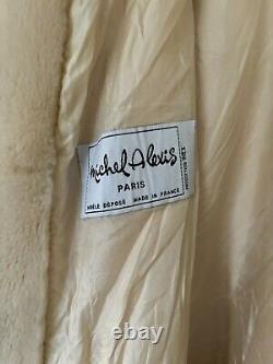 Michel Alexis Faux Fur Full Length Cream Coat 1980's