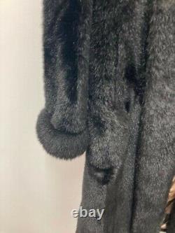 (Middleton) DENNIS BASSO Relaxed Fit Full Length Faux Fur Coat SIZE Large 14-16