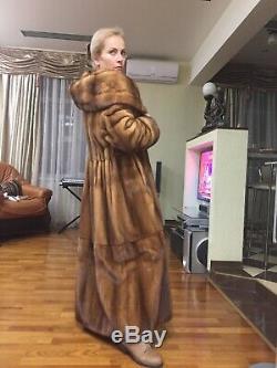 Mink fur coat full length New