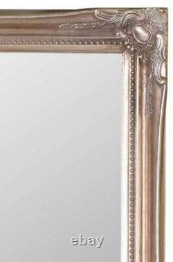 Mirror New Large 34 X 24 Shabby Chic Style Swept Glass Wall Silver Full Length