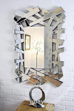 MirrorOutlet Large Modern Hexagonal Venetian Mirror 2Ft7 X 3Ft10