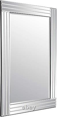 Mirroroutlet Large Venetian Bevelled Wall Mirror 3Ft3X2Ft3 100Cm X 70Cm, Silver