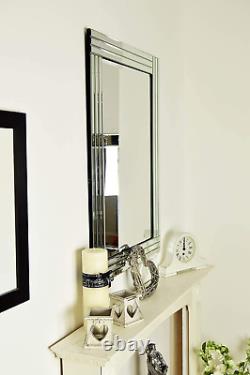 Mirroroutlet Large Venetian Bevelled Wall Mirror 3Ft3X2Ft3 100Cm X 70Cm, Silver