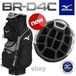 Mizuno BR-D4C Golf Cart/Trolley Bag Full 14-WAY Dividers Black NEW! 2021