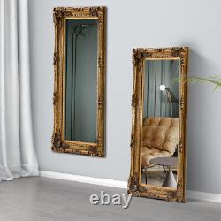 Modern Wooden Carved Framed Large Arch Oversized Full-Length Wall Leaner Mirror
