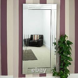 Molly Extra Large All Glass Full Length Bevelled Leaner Wall Mirror 174cm x 85cm