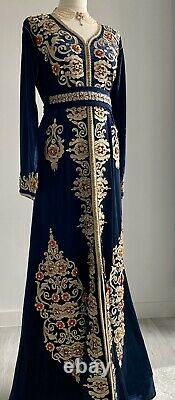 Moroccan Caftan maxi dress Size Large U. K. Size 12/14 For Aid