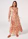 Multi Ghost London Jasmine Retro Floral Long Sleeve Maxi Dress Large & Bnwt