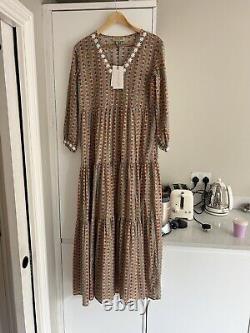 Muzungu Sisters Frangipani Persian Rose Maxi Dress Size L RRP £390 BNWT