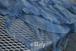 NWT Loveshackfancy Coleman Skirt in Angel Blue Large Lace Bow Ruffle $495
