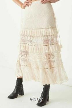 NWT Spell And The Gypsy Designs Le Gauze Tiered Skirt Sz. Large