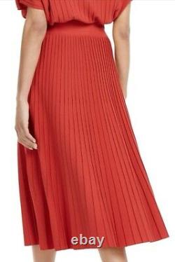 NWT Weekend MaxMara $425 12-14US/L Maxi/Midi Rib Pleated Skirt/Strapless Dress