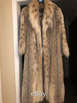 Natural Canadian LYNX Full Length I MAGNIN Fur Coat Gorgeous! RARE