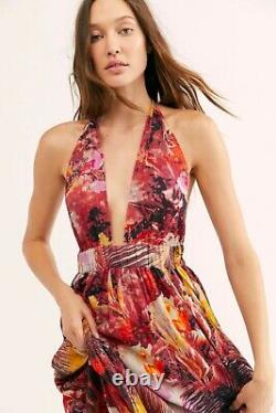 New Free People Sleeveless Mika Summer Maxi Dress, Red, Large, RRP $228