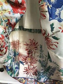 New Johnny Was Silk Laura Floral Nature Maxi Long Skirt Boho Medium Large $240