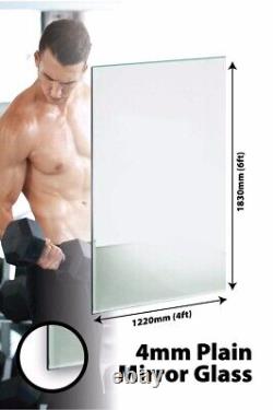 New Large Mirror Glass Safety Backed Home Gym 6 X 4 183CM X 122CM