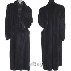 New! M-L! Super Handsome, Super Cool Blackglama Mink Fur Mens Full-Length Coat