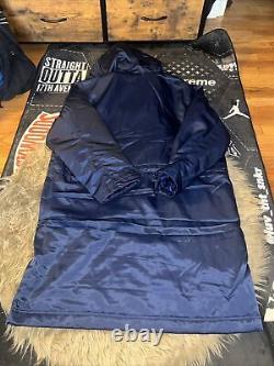 Nike Club Stadium Full Length Fleece Lined Parka Men's Midnight Navy Sz Large