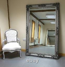 PARIS Ornate Extra-large French Full Length Wall Leaner Mirror SILVER 45' x 69'