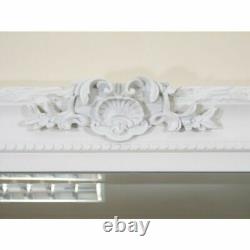 PARIS Ornate Extra-large French Full Length Wall Leaner Mirror WHITE 175 x 114cm
