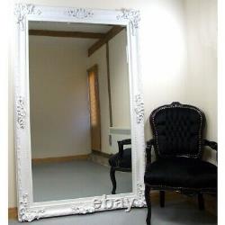 PARIS Ornate Extra-large French Full Length Wall Leaner Mirror WHITE 45' x 69'