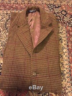POLO Mens Vintage Tweed Long Overcoat Size Approx. L