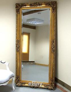 Paris Full Length Large Ornate Floor Wall hung Mirror Gold 69x33 (175x84cm)