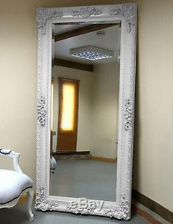 Paris WHITE Shabby Chic antique Full Length Leaner floor Mirror 69x33 X Large