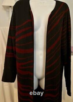 Peruvian Connection Full length Duster open front Pima Cotton Sz Large