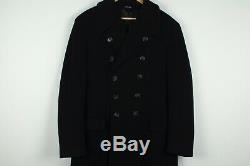 Polo Ralph Lauren Double Breasted Full Length Military Wool Coat Overcoat L RRL