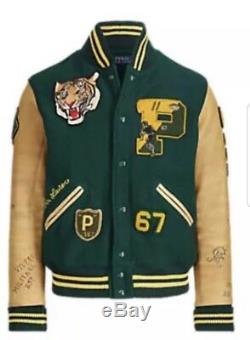Polo Ralph Lauren Stadium P-Wing Varsity Bomber RRL NY Tigers Letterman Jacket L