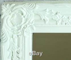 Portland Full Length Ornate Large Vintage Wall Leaner White Mirror 160x72cm