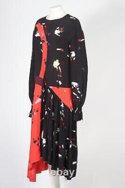 Preen Line Printed Crepe Maxi Dress Large