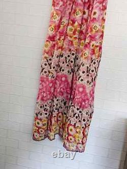 Pretty Multicoloured Maxi Dress Size Large Holiday Summer