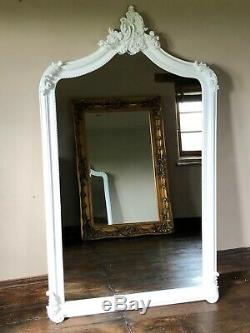 Pure White Large Full Length Ornate French Leaner Dressing Dress Wall Mirror