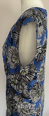 RAEY floral print 100% silk ruched maxi dress L