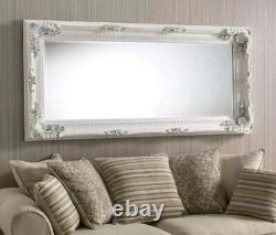 RRP £419 Carved Louis Leaner Mirror Cream Large Full Length 35x69 Wall Stand