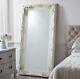 Rrp £419 Carved Louis Leaner Mirror Cream Large Full Length 35x69 Wall Stand