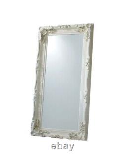RRP £419 Carved Louis Leaner Mirror Cream Large Full Length 35x69 Wall Stand